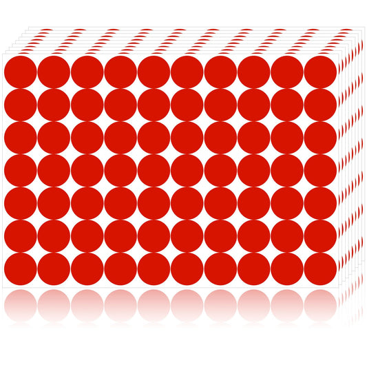 1 Inch Circle Stickers,1400 PCS Colored Dot Stickers,Round Color Coding Labels,Price Stickers for Garage Sale,Sticker Dots for Toddler Student Classroom Office-Red 1 inch-1400 PCS Red