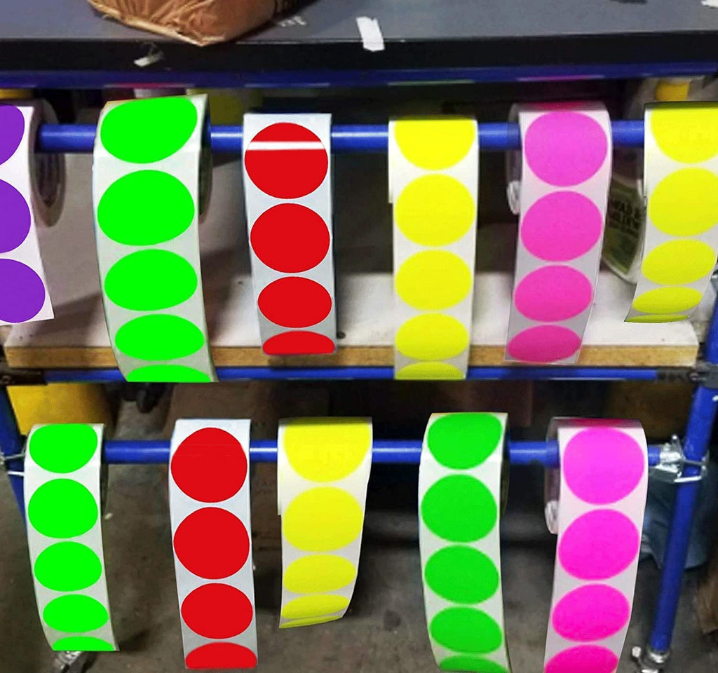 Fluorescent Green 2" Color Coding Labels for Warehouse Classroom Office