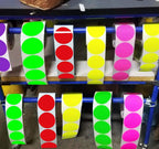 Fluorescent Green 2" Color Coding Labels for Warehouse Classroom Office