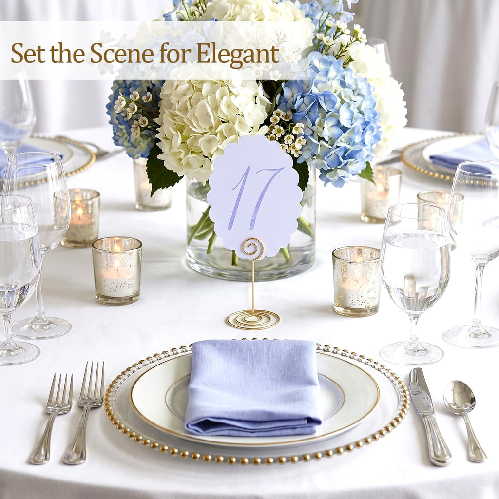 Scalloped Wedding Table Numbers, Banquet Table Numbers 1-20 Decor