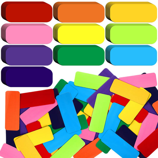 Nezyo Magnetic Dry Erase Labels Reusable Strips for Classroom Flexible Magnetic Labels Stickers Whiteboard Magnets Writable Erasable Name Tags for Locker Shelf, Refrigerator, 3.2 x 1.2 Inch (240 Pcs)