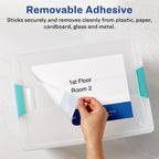 Avery® Matte White Removable Rectangle Labels, Sure Feed® Technology, 10" x 7", 100 Removable Labels, Laser/Inkjet Printable 100 labels