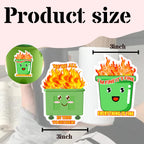 8 Pack It's Fine I'm Fine Everything is Fine Sticker Vinyl Stickers - 3 Inch Funny Fire Dumpster Sticker Inspiration Motivation Gift Decoration Laptop Labels Bumper Stickers