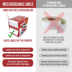 Canning Kit - Blank 1x2 500/Roll - 1x3 200/Roll - Dissolvable Food Labels