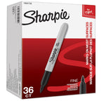 Sharpie Permanent Markers, Bulk Set, Fine Tip Markers, For Plastic, Metal, Wood, And More, Black, 36 Count 1