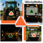 3 Pack Glow in The Dark Slow Moving Vehicle Signs Safety Stickers 14x16In 3