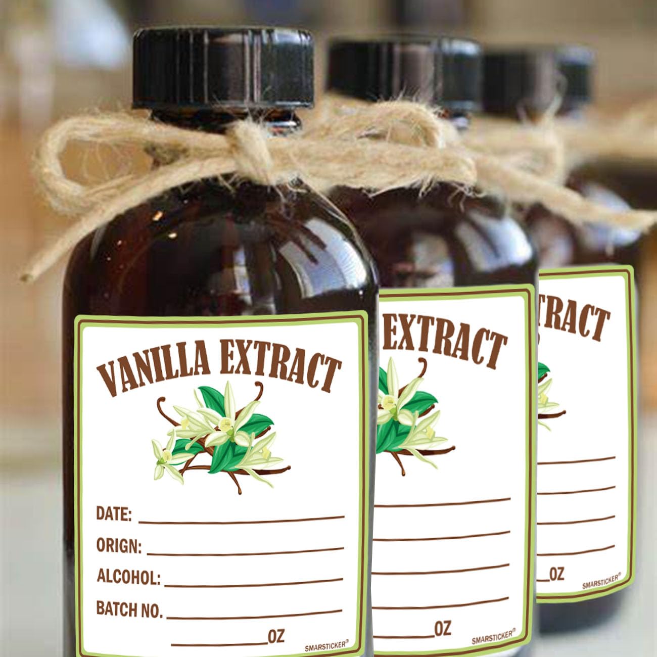Christmas Vanilla Extract Labels Round Circle Gloss White Labels Homemade Vanilla Stickers for Handcrafted Vanilla Bottles, Gift,Kitchen Pantry,Jar,Organization 250pcs (3 Inch, Color2) 3 Inch