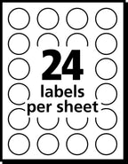 Avery® Print/Write Self-Adhesive Removable Labels, 0.75 Inch Diameter, Light Blue, 1,008 per Pack (5461)