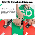 T&R (2 Pack) Stop and Go Sign with Handle, 13 x 13 Inches Double Sided Stop/Slow Traffic Sign, Rust Free Aluminum Reflective, Weather Resistant, Waterproof, Fade Resistant, Easy to Mount. 13" x 13" - 2 Pack - Stop/Go