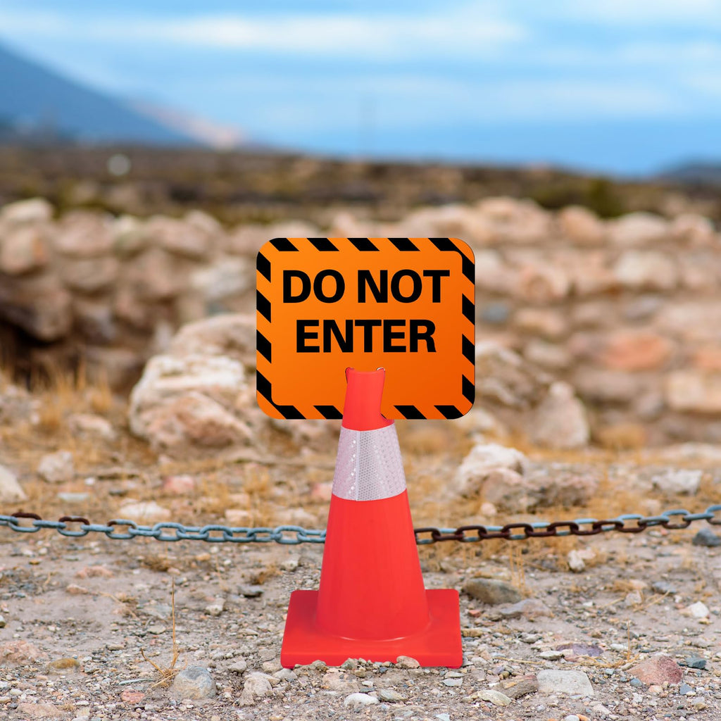 Copkim 6 Pcs Plastic Signs Bulk, 10.4" x 12.6", Do Not Enter