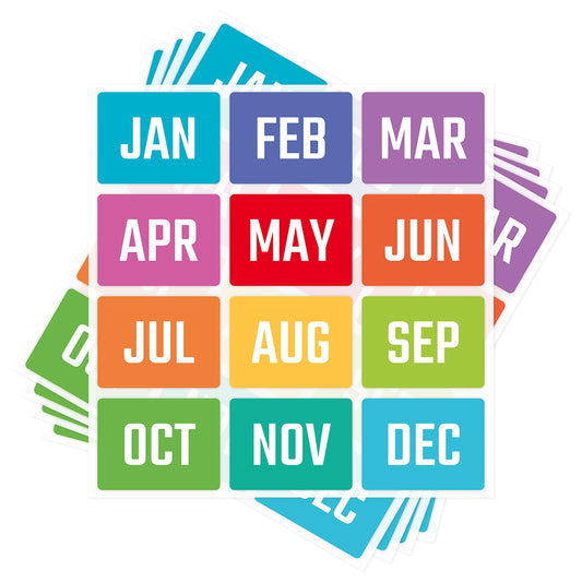 easykart labels 600 Color-Coding Month Stickers (50 Sheets, 12 Labels Per Sheet, 1 x 0.75 Inch) - Ideal for Office, Warehouse, Retail, Storage Organization