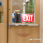 iSYFIX Exit Signs Stickers, 10x7 Inch, 12 Pack, Sticker Red 12 Pk 10x7