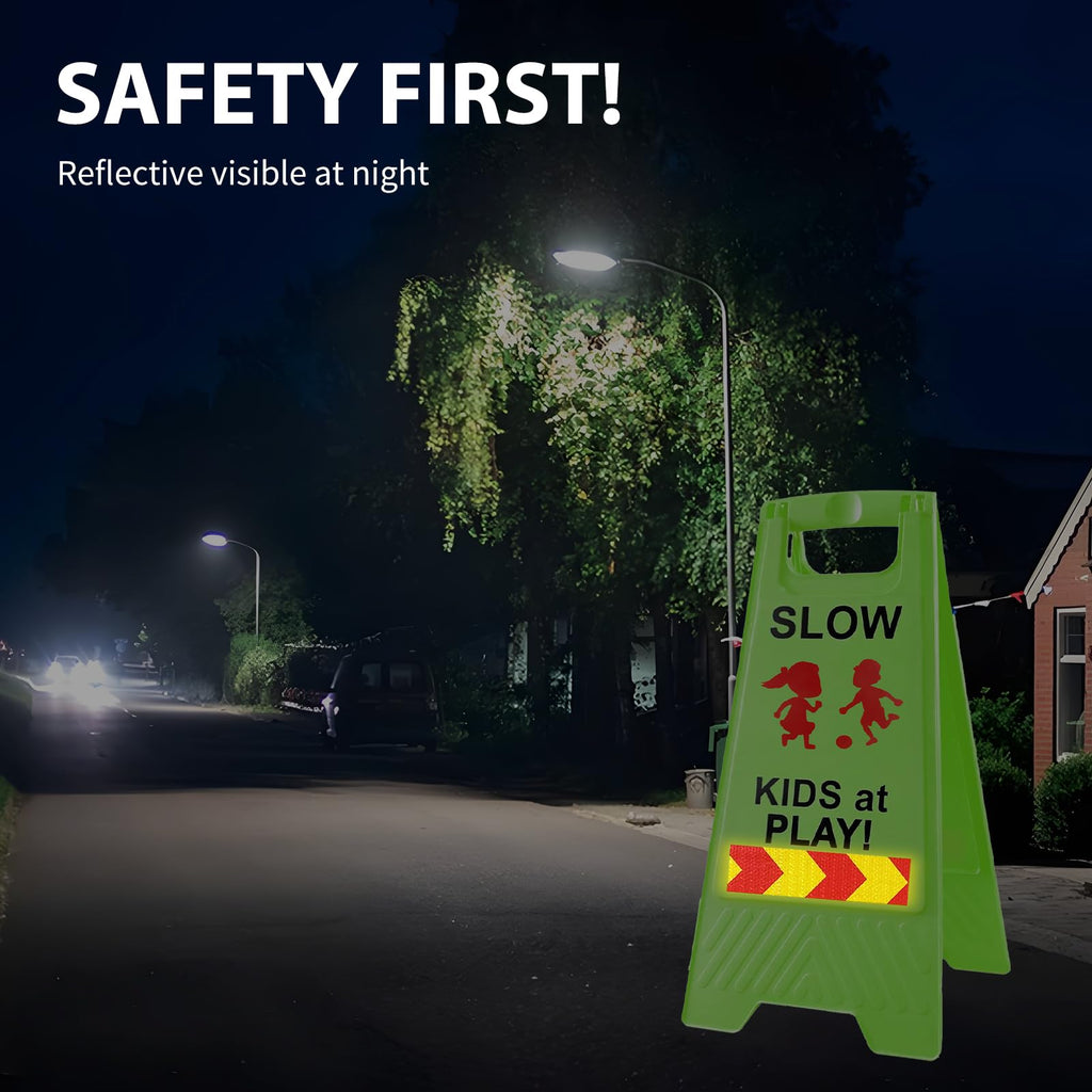 Slow Kids at Play Sign for Street Children at Play Safety Signs for Street green 2