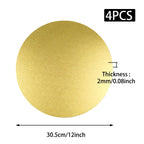 4pcs 12 Inch Round Gold Cake Boards 12inch