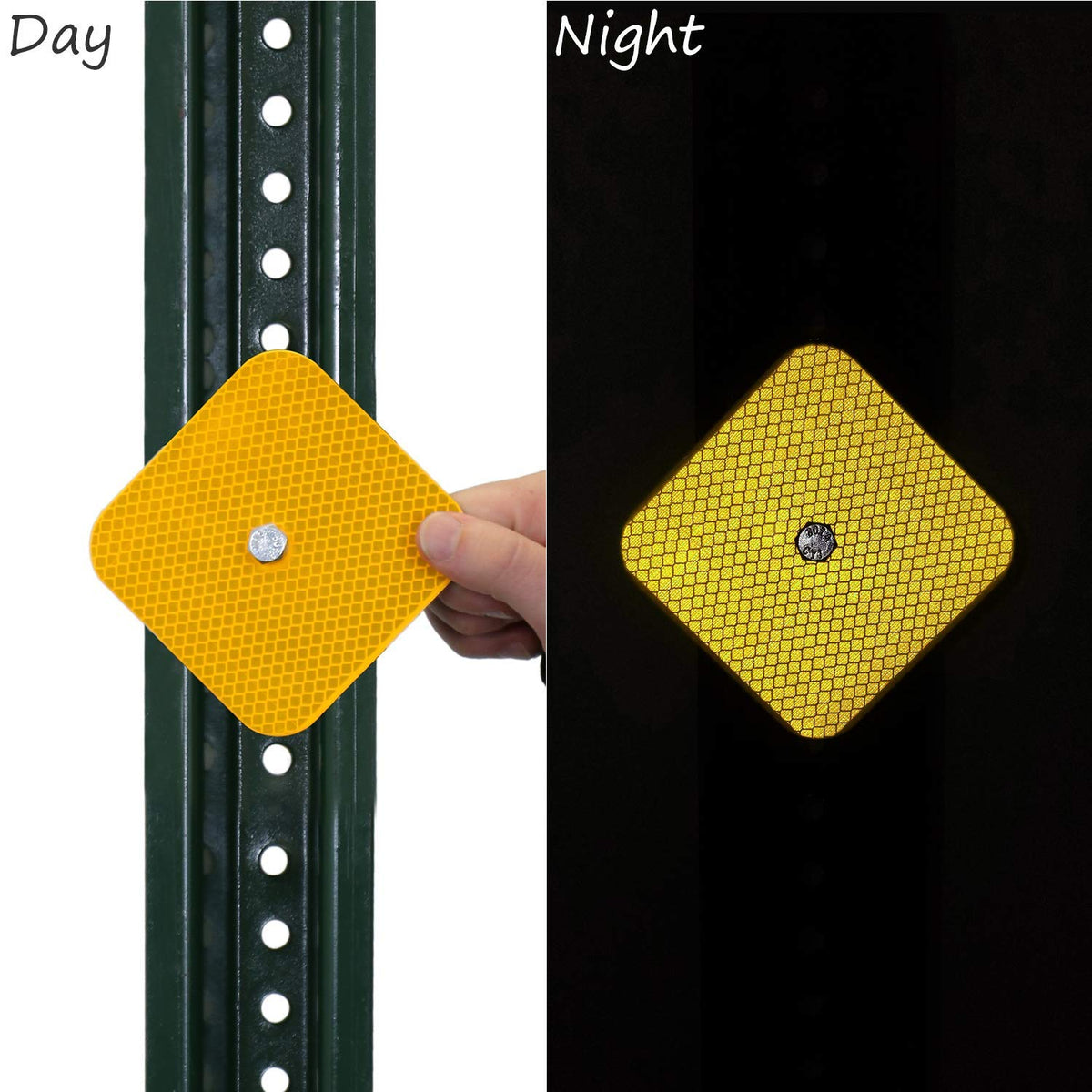 SmartSign "Traffic Safety Delineator " Sign | 4" x 4" 3M Diamond Grade Reflective Aluminum