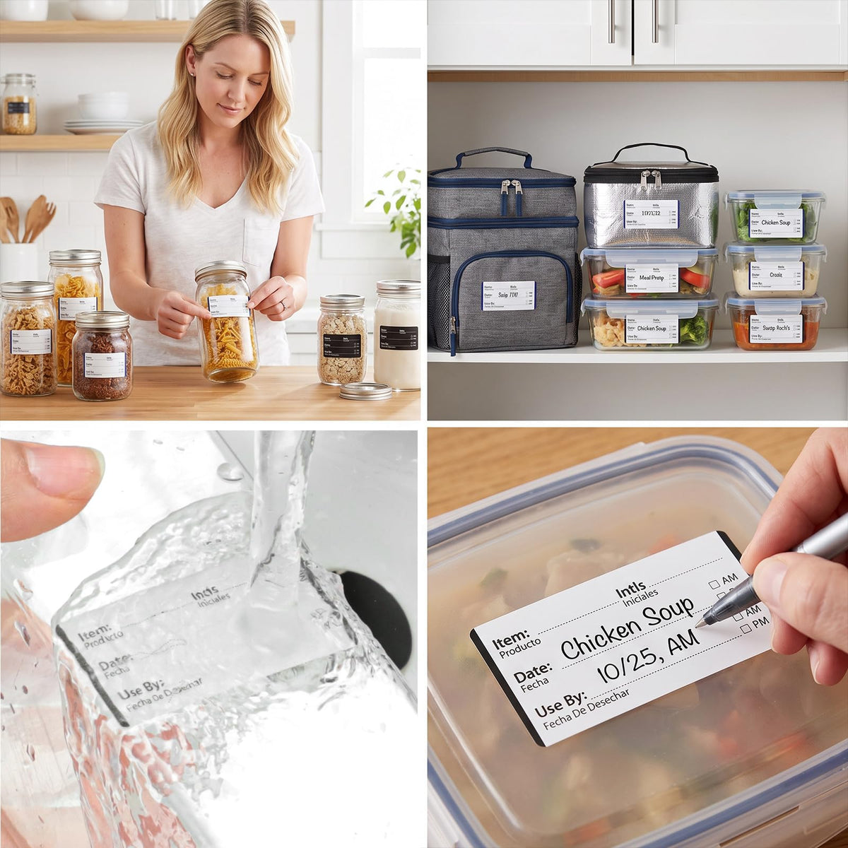 2 Rolls 1000 Pieces Dissolvable Food Labels