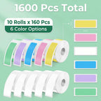 1600Pcs D30 Compatible Label Tapes – Laminated Thermal Sticker Rolls