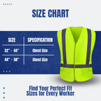 NYOrtho High Reflective Vest - Construction Vest - Universal Fit - ANSI/ISEA Class 2 - Sweat-Free With Reflective Material 32-44 Mesh 6