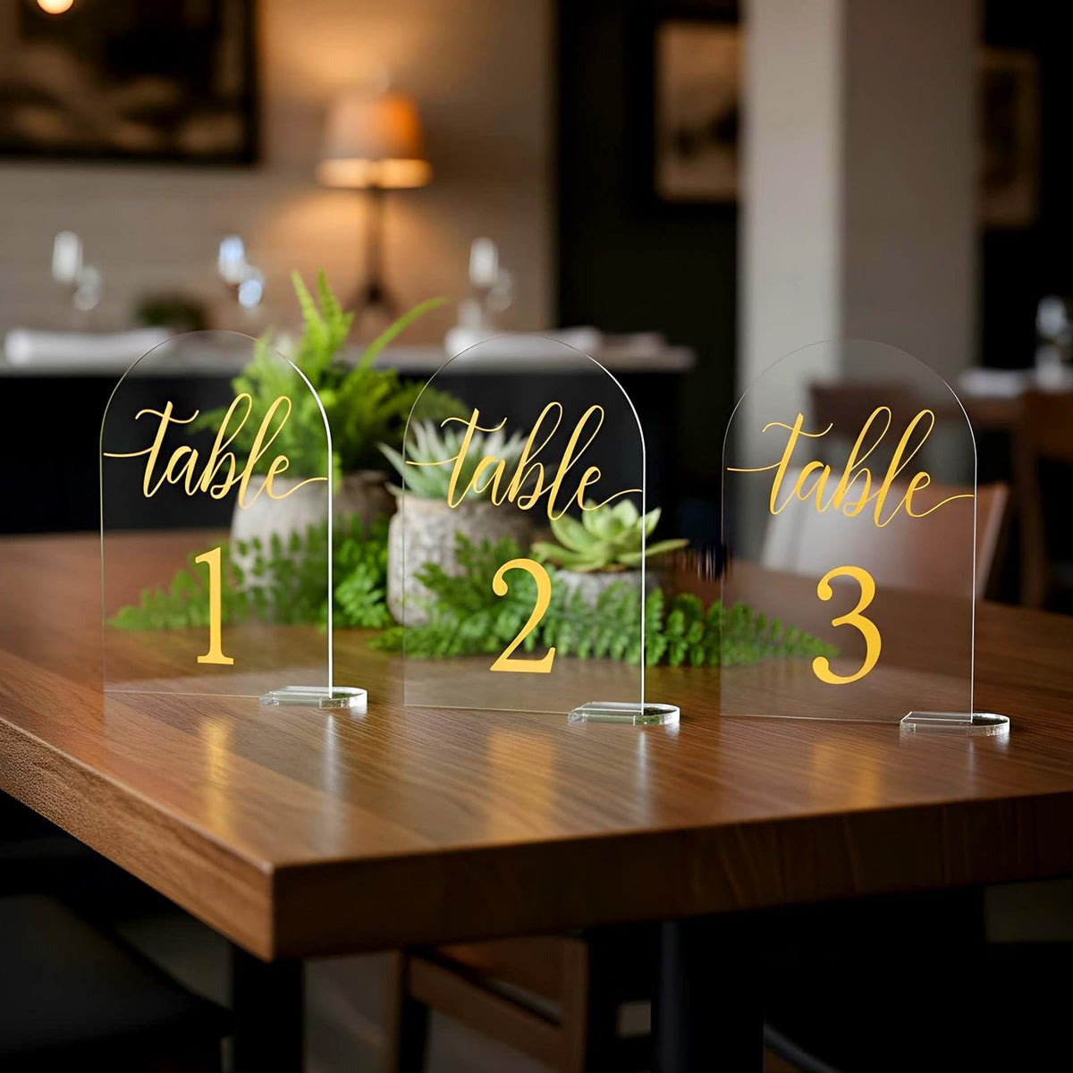 Kifmurase 30 Sets Gold Wedding Table Numbers Clear Number Display Stand