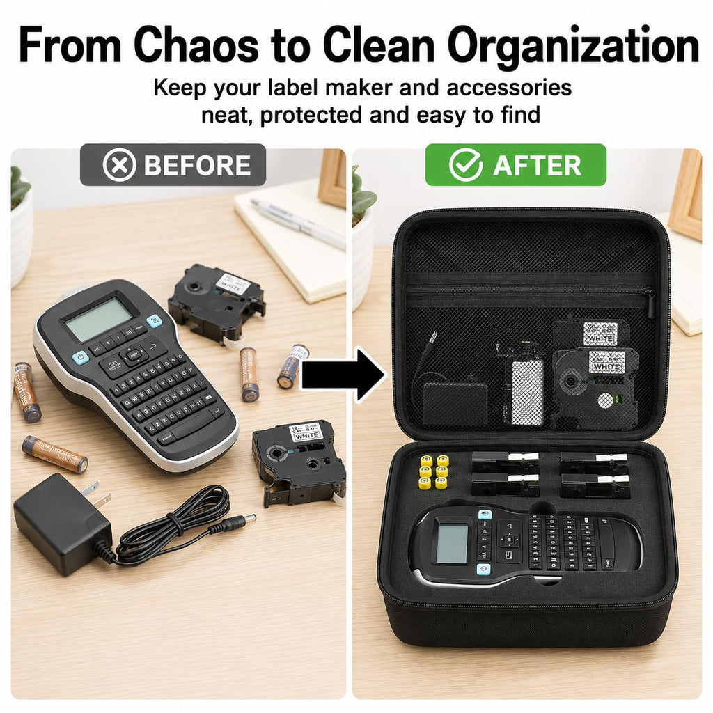 PAIYULE Label Maker Case for DYMO LabelManager 160/280, Black