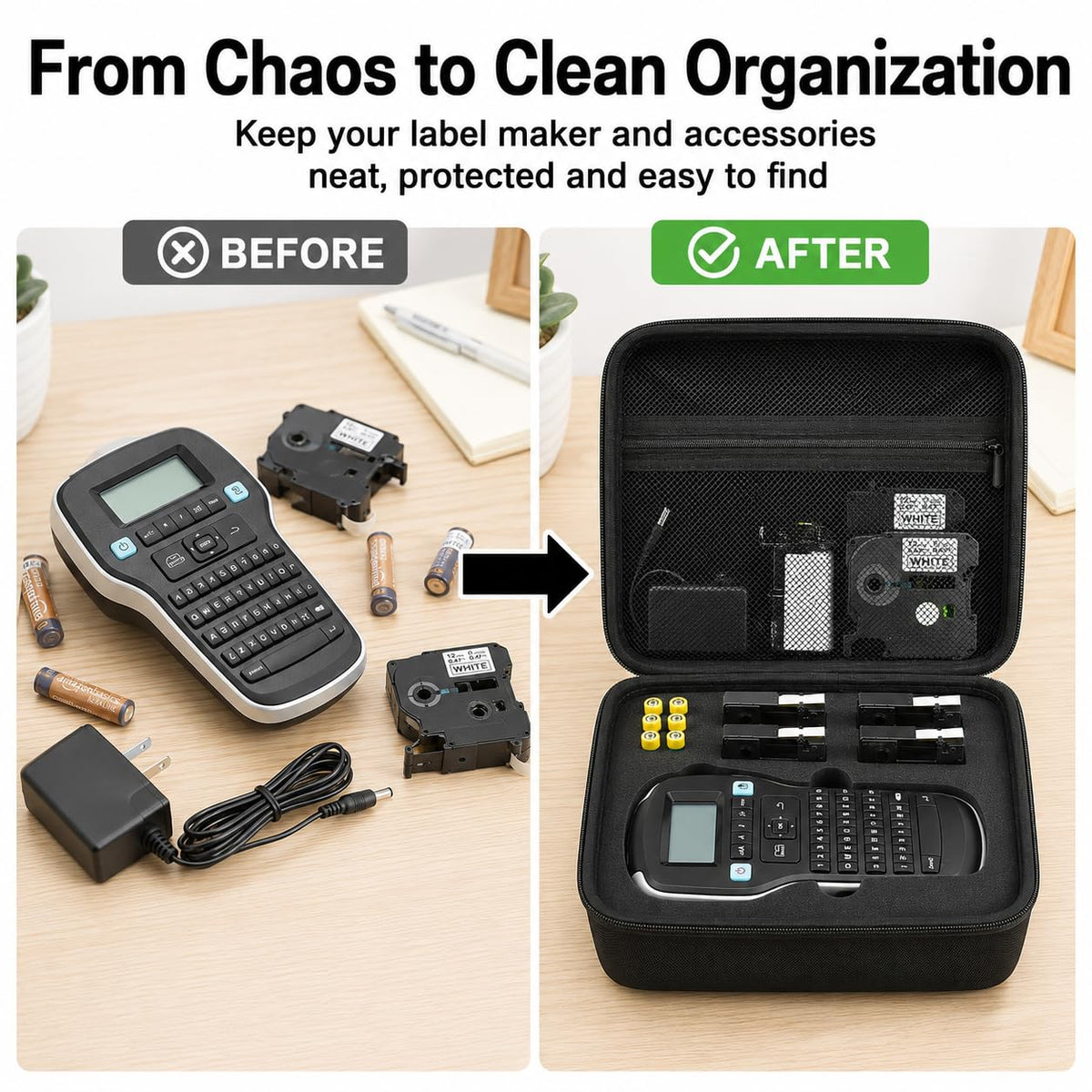PAIYULE Label Maker Case for DYMO LabelManager 160/280, Black