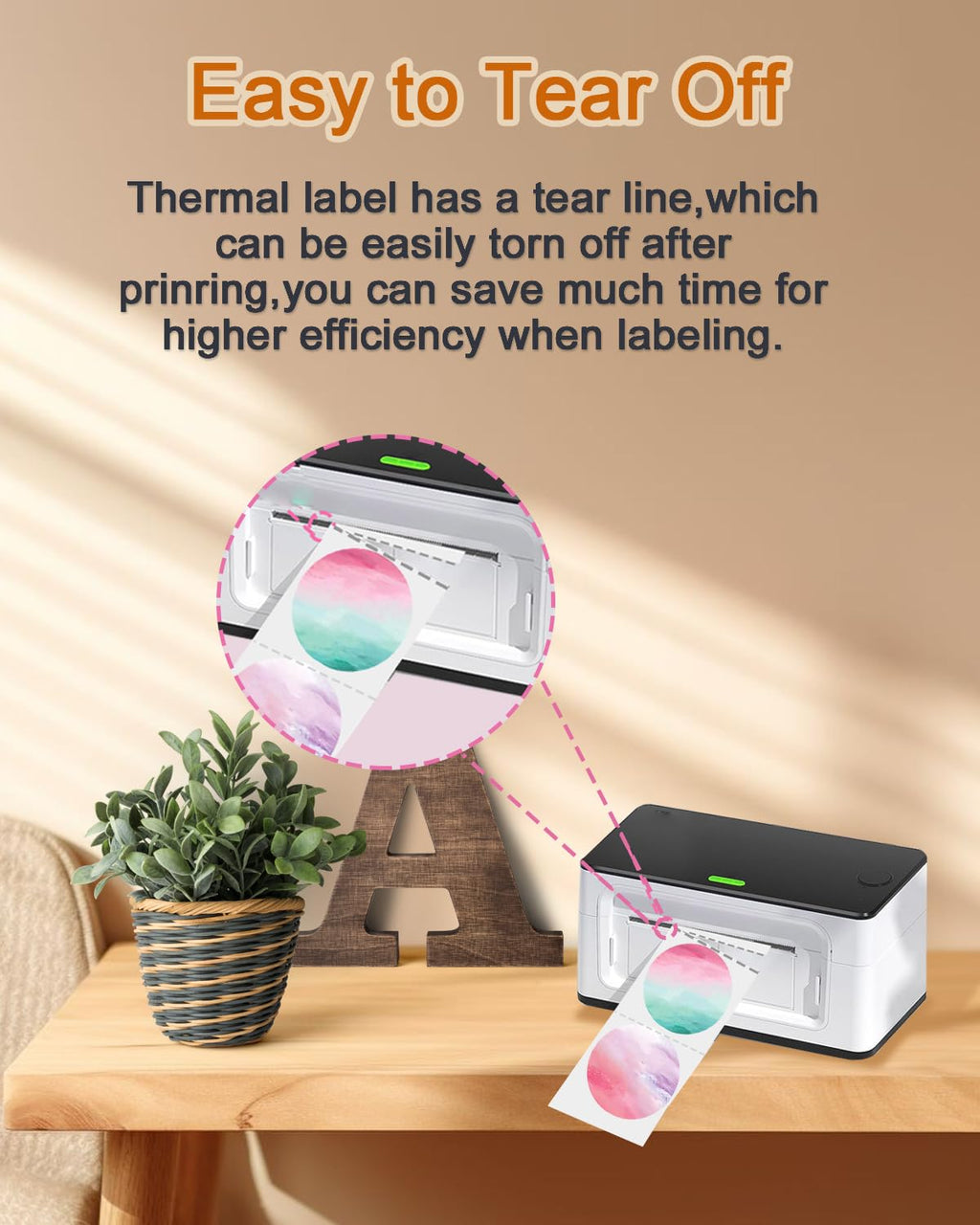 3×3 Round Thermal Labels, Thermal Printer Labels use for Barcode, Shipping, Customized, Circle Direct Thermal Stickers Label for Printer, 140PCS/ 1 Roll, 3 inch, Nebulae