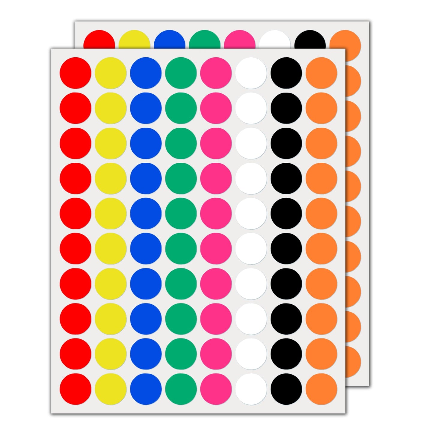 6000 Pack, 3/4" Colored Dot Stickers, Yard Sale Stickers - 8 Colors 6000 Pack