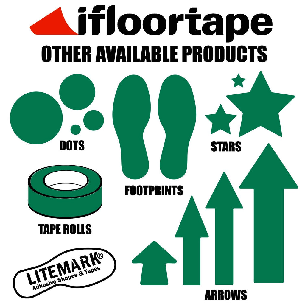 LiteMark 10 Inch Green Thin Arrow Vinyl Stickers – Durable Gloss Finish Waterproof Arrow Vinyl Sign Decals for Warehouses, Schools & Event 12 Pack 10 Inch - 12 Pack