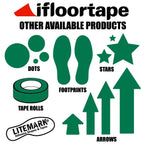 LiteMark 10 Inch Green Thin Arrow Vinyl Stickers – Durable Gloss Finish Waterproof Arrow Vinyl Sign Decals for Warehouses, Schools & Event 12 Pack 10 Inch - 12 Pack