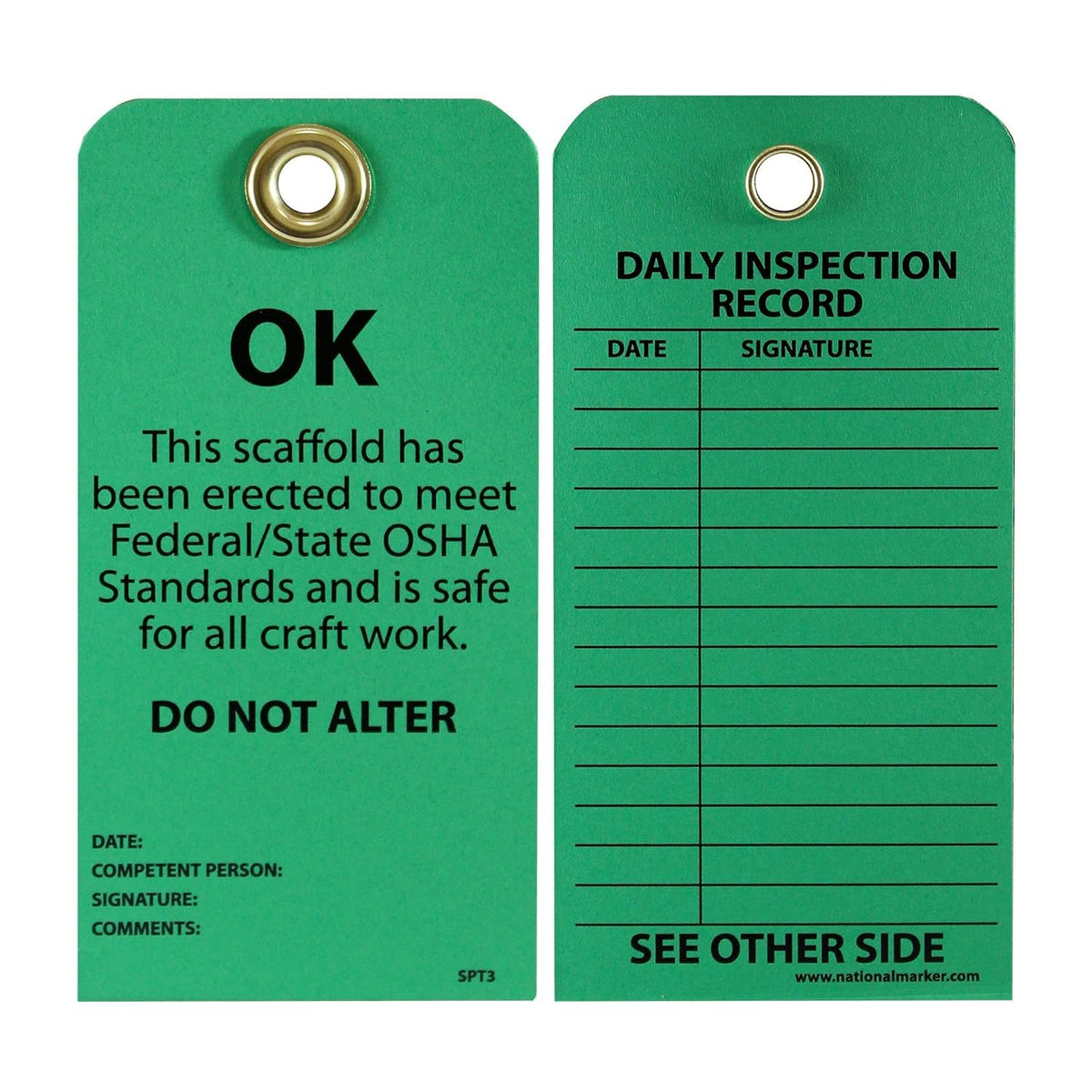 AccuformNMC NMC SPT3 OK - DO NOT Alter Tag
