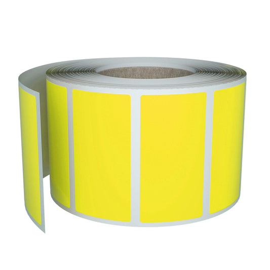 Royal Green Rectangular Color Coding Sticker Roll - Write On Labels for Folders, Organizing & More, 1.57" x 0.75" Stickers to Write On Name Tags for Office Supplies & Organization, 500-Pack (Yellow). Yellow