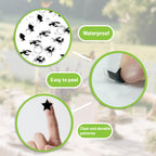 500Pcs Wedding Food Stickers Meal Stickers for Food Fish Lobster Crab Shrimp Stars Pattern 0.8 Inch Black Wedding Menu Indicator Decal Plastic Waterproof Label for Place Card Party Supplies Black-2