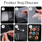2 Pack Donut Wall Display Stand for Dessert Table, Clear Acrylic Donut Board Display Holder Wall Stand for Wedding Birthday Holiday Party Bridal Baby Shower Decorations, 13.78 x 9.84 Inch