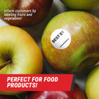 900 Best by Labels, 1.5 inch, Circle Dot Stickers 900 Labels
