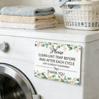 2 Pcs Lint Trap Magnet Sign Lint Trap Reminder Sticker Hotel Essentials Sign Host Sign For Dryer for Laundry Room Dryer Maintenance Home Organization (4.75 x 3.5 in）