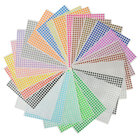 25 Colors 6mm Round Dot Stickers, Small Color Coding Circle Dot Stickers, Color-Coding Labels for Classroom, Office