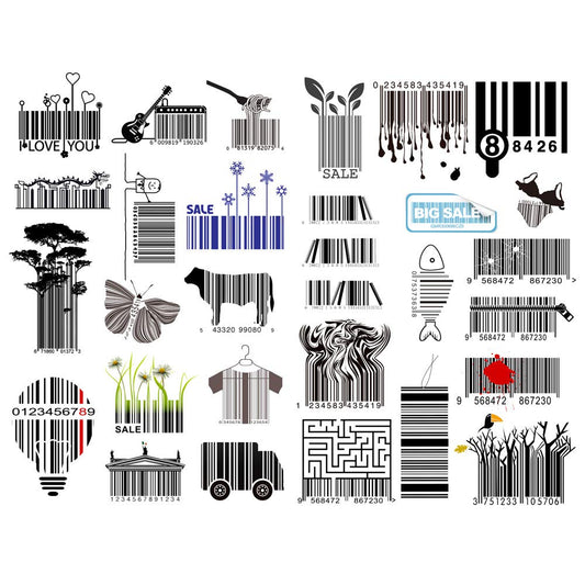 Seasonstorm Creative Bar Code Aesthetic Diary Travel Journal Paper Stickers Scrapbooking Stationery School Office Art Supplies Pk503