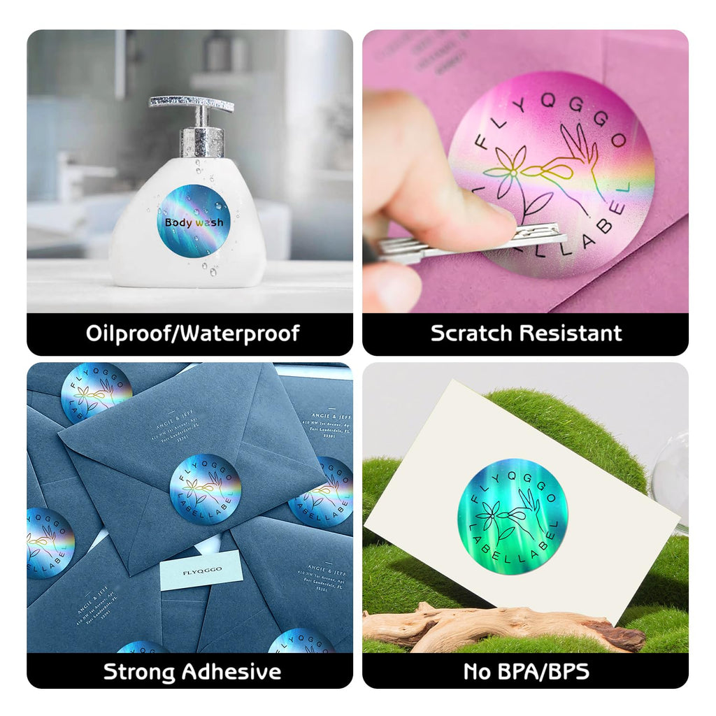 2 inch Round Holographic Thermal Labels 200pcs/roll & 500pcs/roll