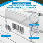 25 Pack Label Holder for Scan Plates on Display Hooks, Data-Tag Label Holders by Clip Strip