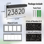 Solar House Numbers for Outside, Address Plaques for House Waterproof Daylight White