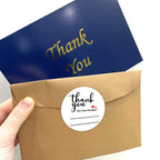 All-purpose thank you for your purchase stickers from Top Label, writable labels with lines for bakery, cafe, and boutique orders.