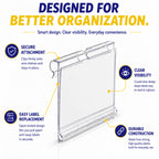 NuBliss Wire Shelf Label Holders, 6 x 4 cm, Plastic, 50 Pack