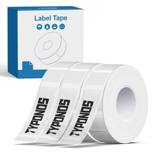 P21 Label Maker Tape Black on Clear 14x40mm(0.55"x1.57"), Adapted NELKO P21 Label Printer Paper Standard Laminated 180 Labels/Roll, Clear Label Tape Use for Office，School and Home - 3 Rolls