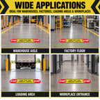 5 Pack Stop Look Out for Forklift Traffic Stickers 24 × 6 Inches 5 Pack