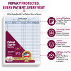 NextDayLabels Patient Sign-in Sheets, 3-Part, Made in USA, Blue, 25 Sets