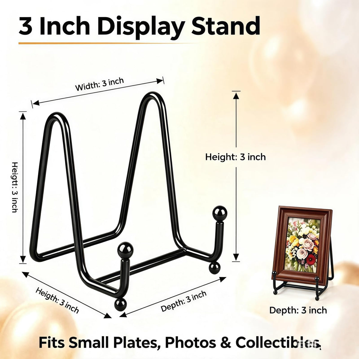 4 Pcs Decorative Plate Display Stands Picture Frame Holder