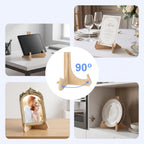 Nogeqi 1 Pack Plate Display Stand Natural Wood Plate Holders for Displaying