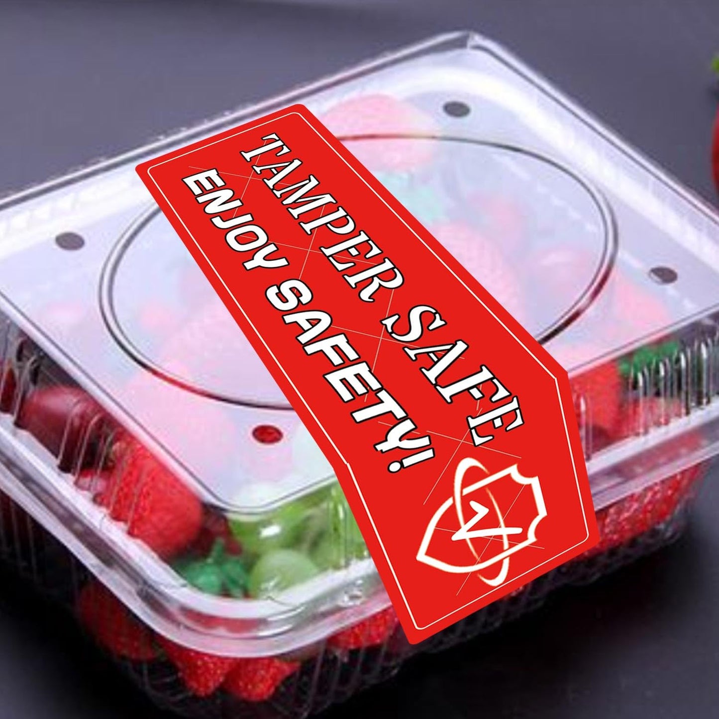 Tamper Safe Stickers Tamper-Evident Label Seals 1.5 x 4 Inch - Tamper Evident Proof Seals for Food Safety to-Go Drink Stickers with Secure Enjoy Safety 250 Pcs