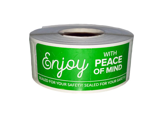 Tamper Safe Tape | Tamper Evident Sealed for Freshness Labels | Adhesive Green Stickers 1 x 3 inches - 250 Count