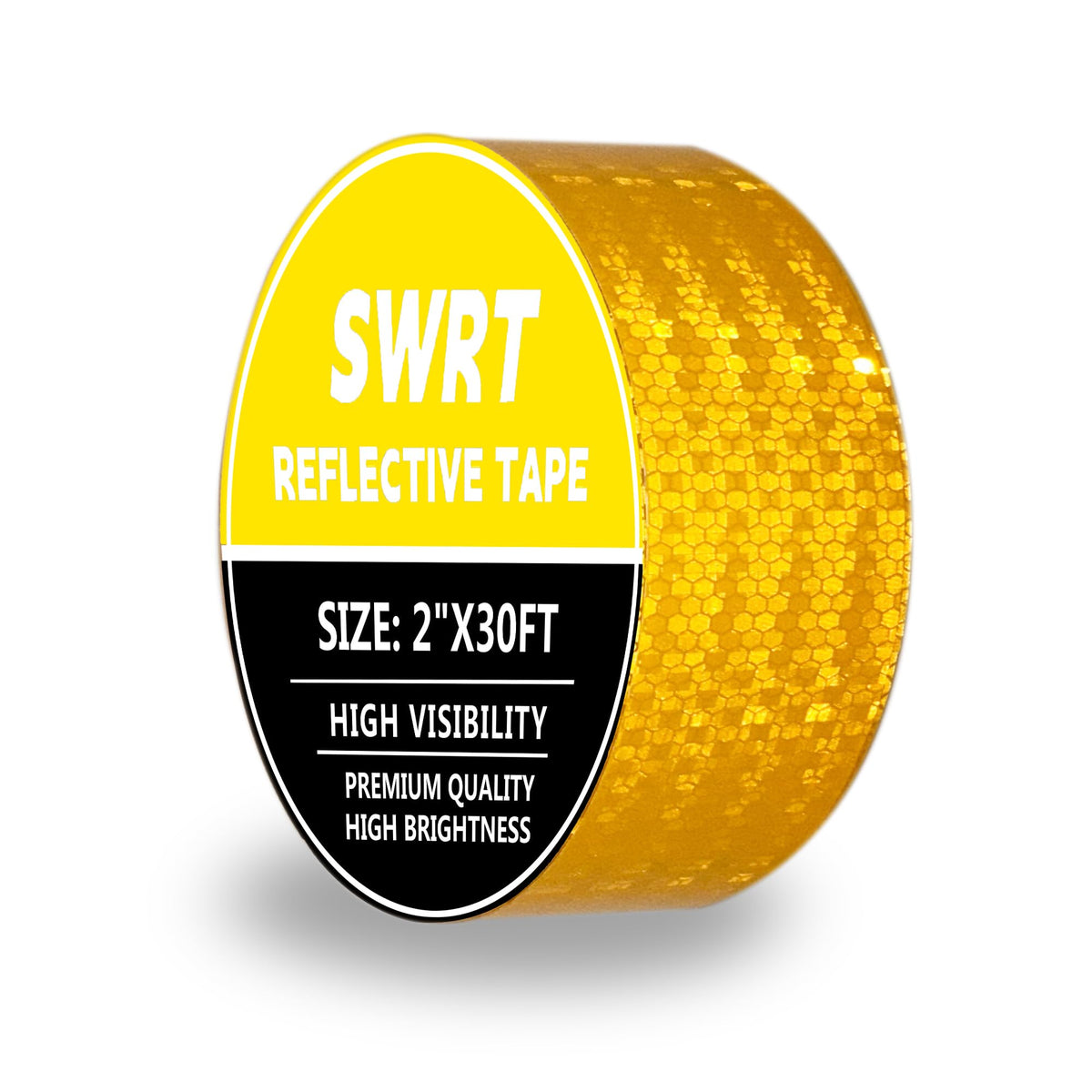 SWRT Reflective Tape 2 Inch x 30 Feet DOT-C2 Grenn and White and Yellow Reflective Tape Outdoor Waterproof Strong Adhesive Safety Warning Tape